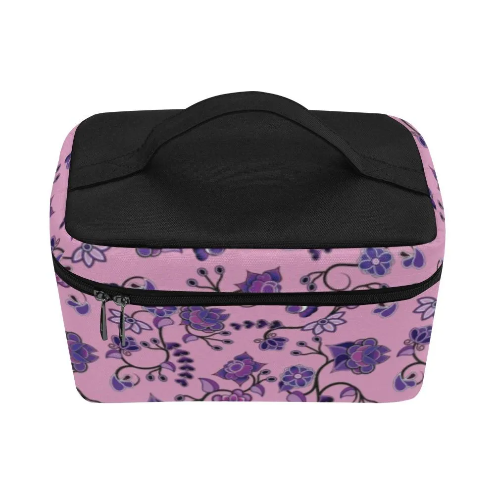 Purple Floral Amour Cosmetic Bag/Large