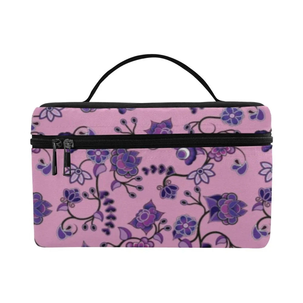 Purple Floral Amour Cosmetic Bag/Large