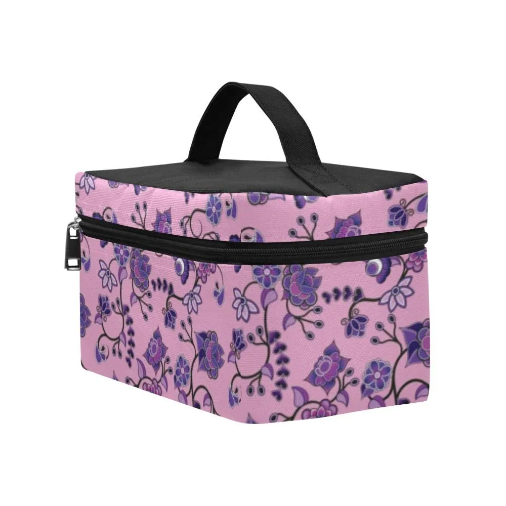 Purple Floral Amour Cosmetic Bag/Large