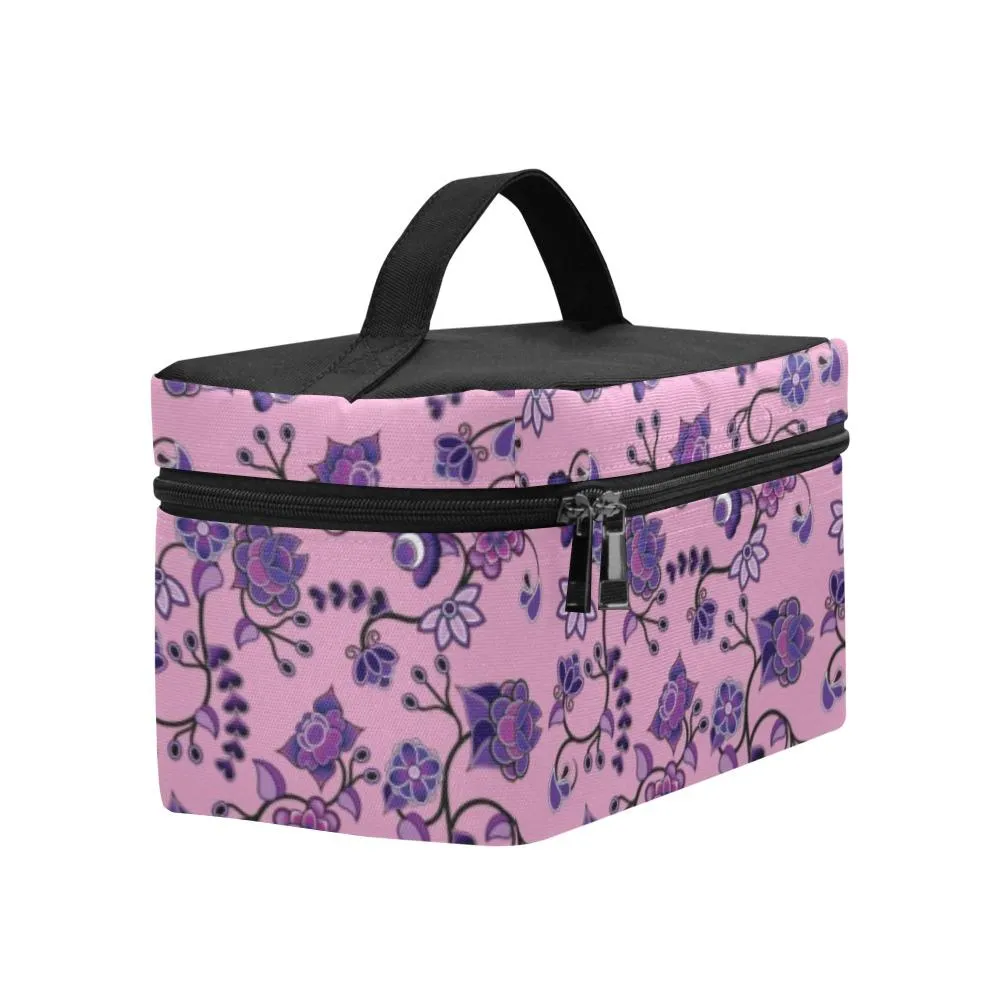 Purple Floral Amour Cosmetic Bag/Large