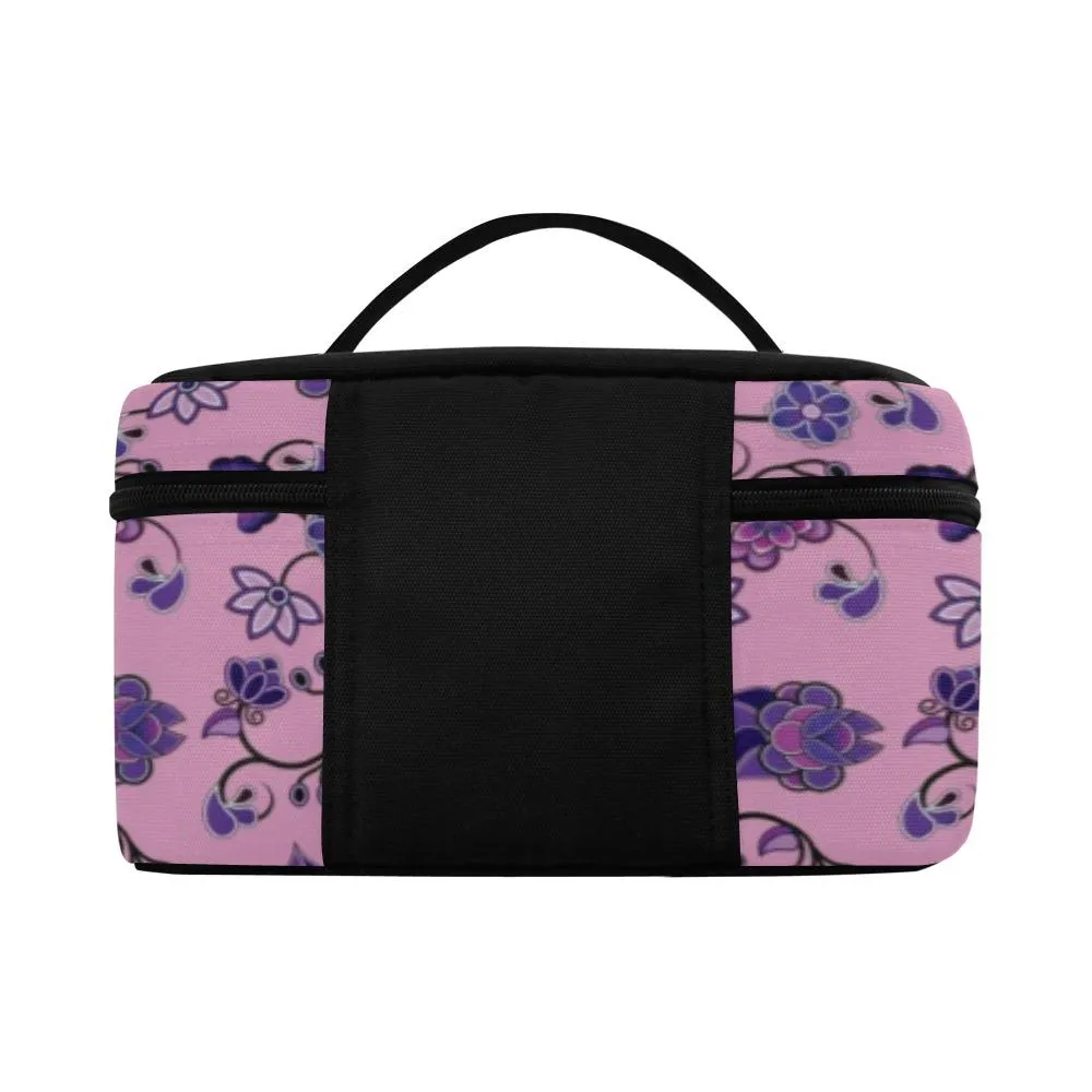 Purple Floral Amour Cosmetic Bag/Large