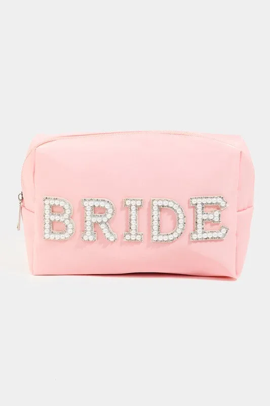 "BRIDE" Print Cosmetic Bag