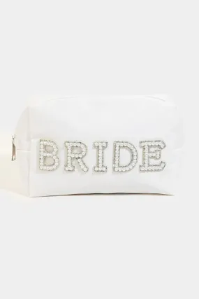 "BRIDE" Print Cosmetic Bag