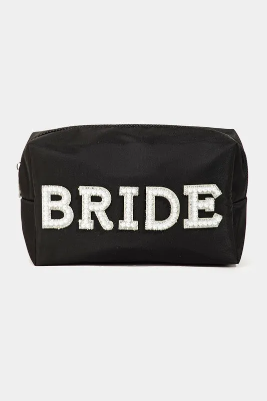 "BRIDE" Print Cosmetic Bag