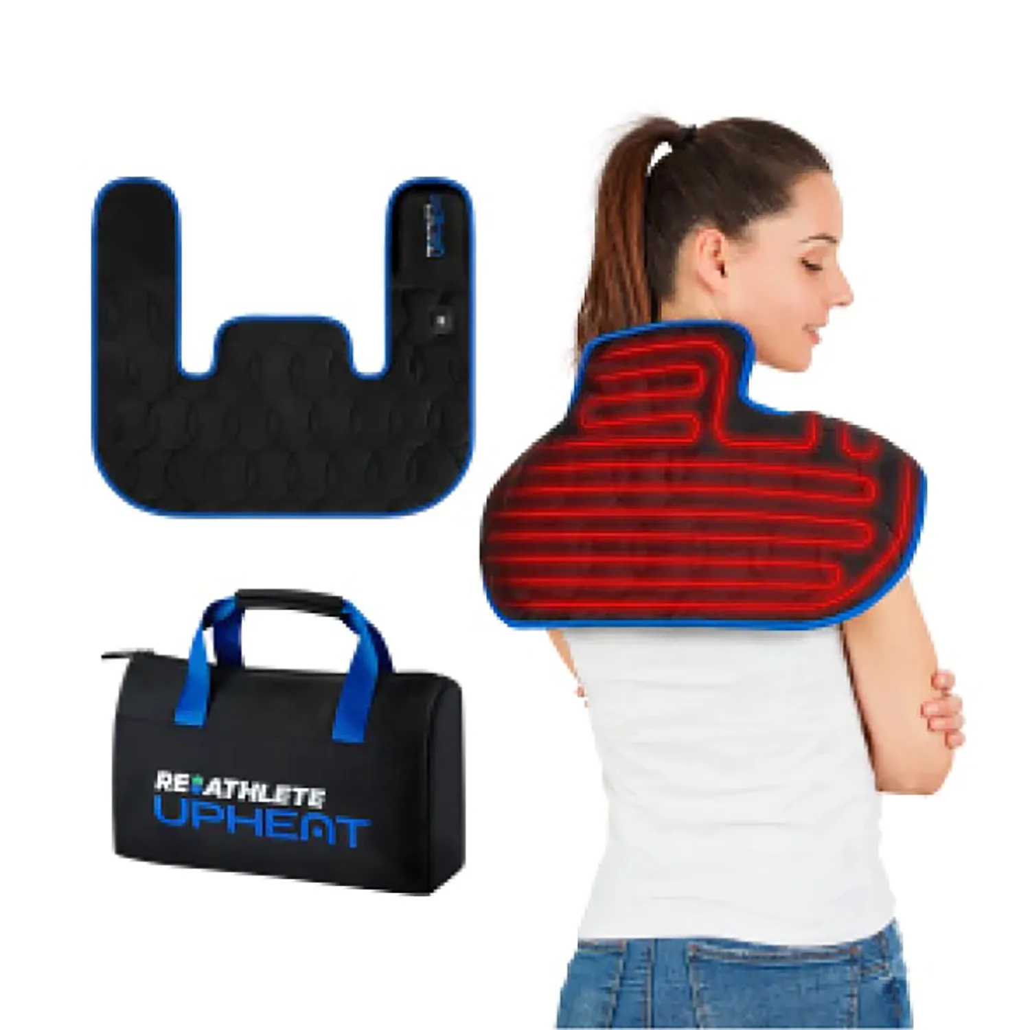 REATHLETE UPHEAT Shoulders & Neck Heating Pad | Wireless, Portable Weighted Heating Pad