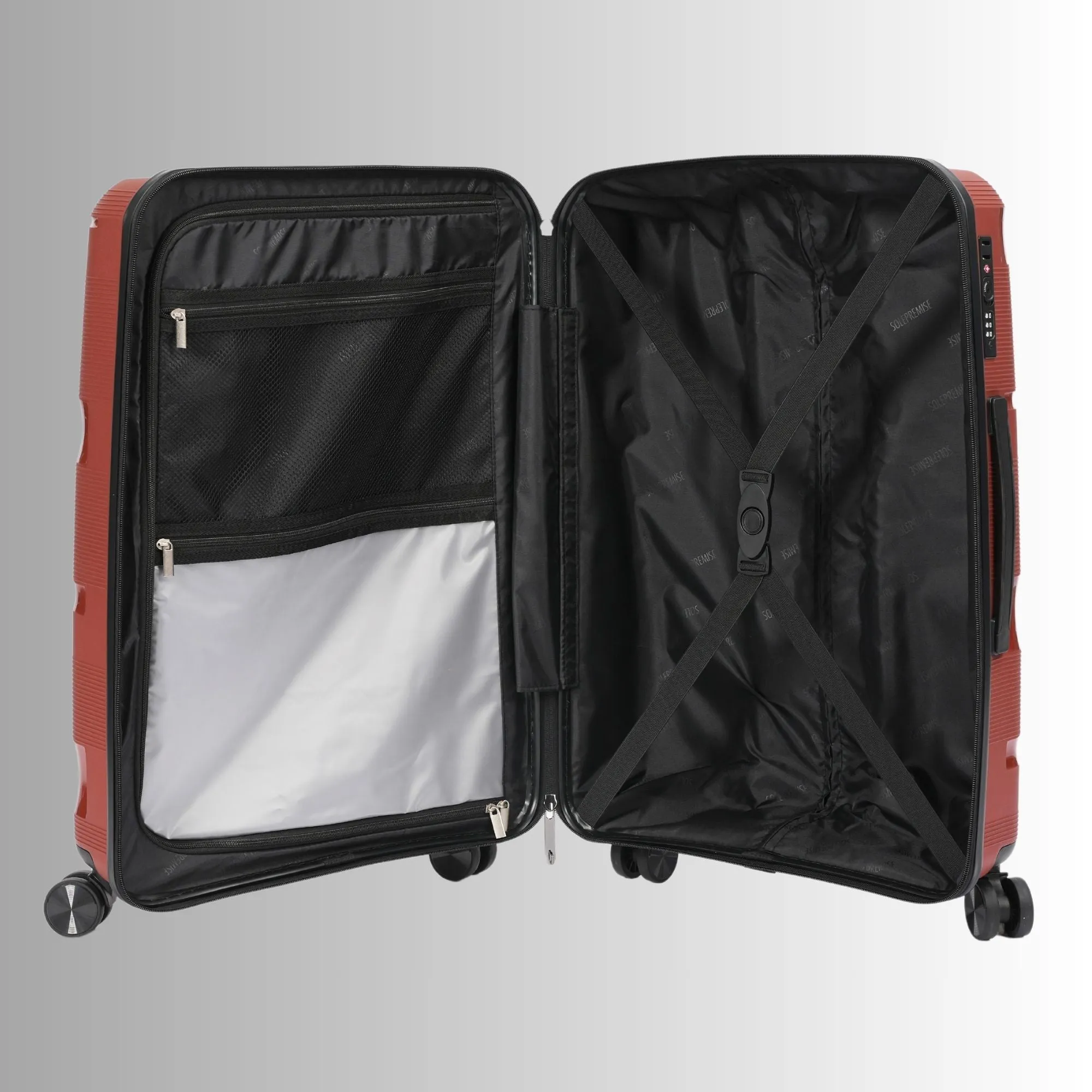 Red Hardcase Roller Luggage Set (28', 24' and 20')