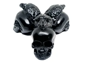 Resin Skulls and Ravens Crystal Sphere Holder