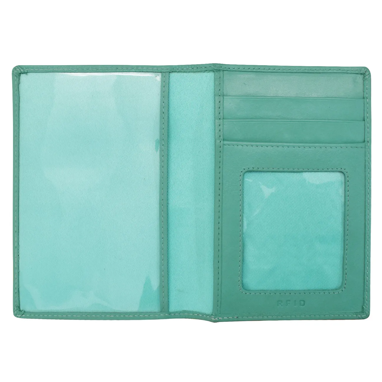 RFID Blocking Leather Passport Wallet