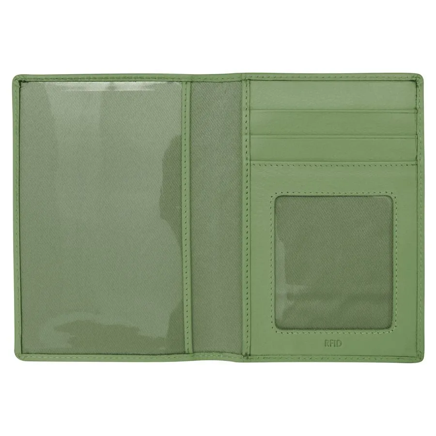 RFID Blocking Leather Passport Wallet