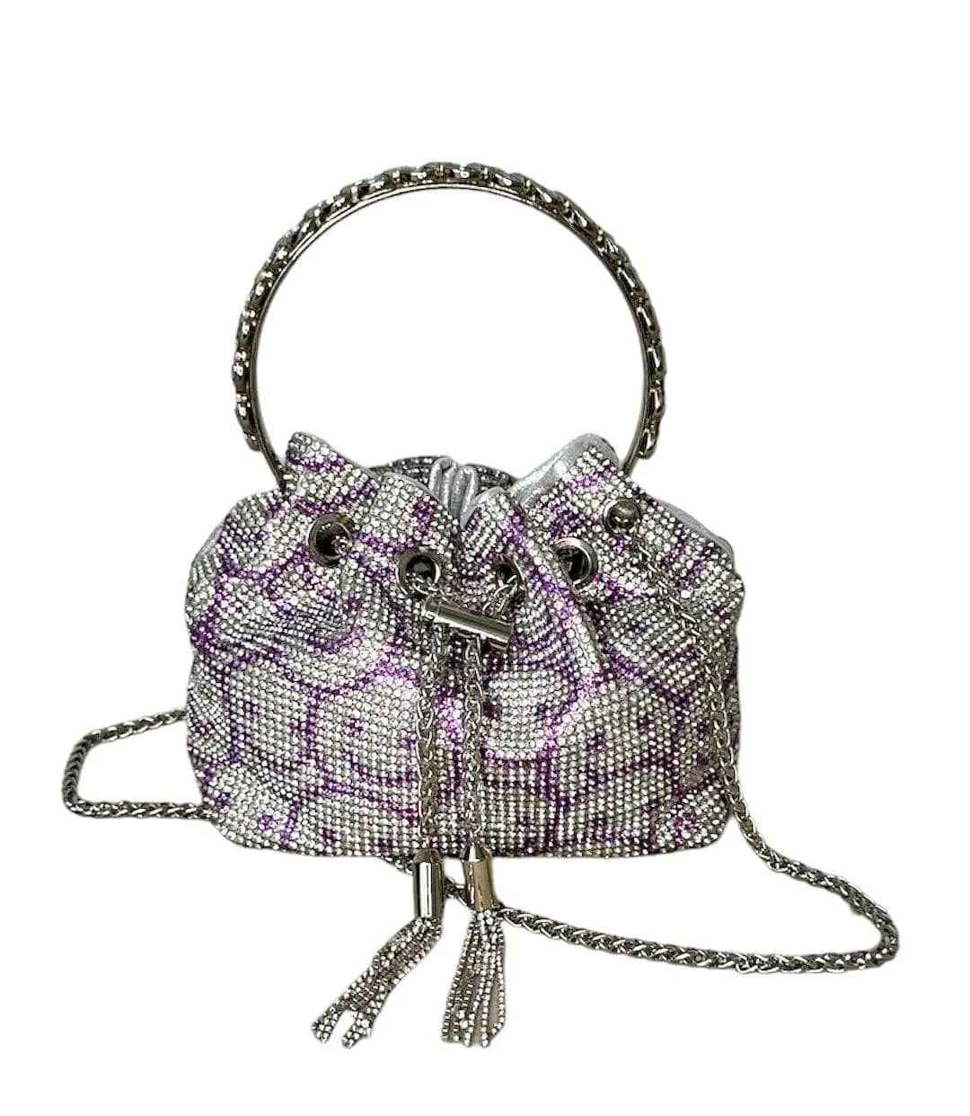 Rhinestone Bucket Handbag