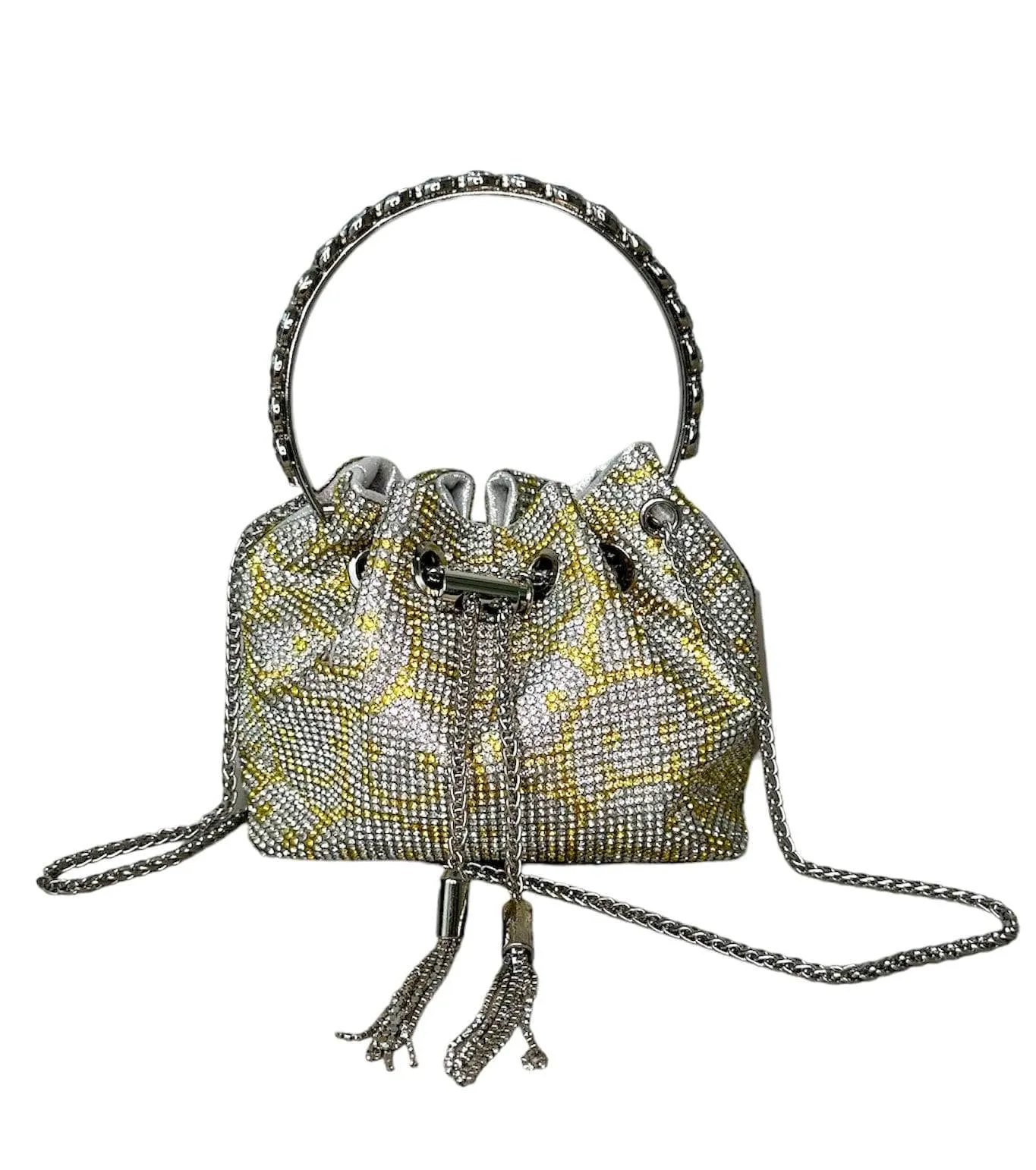 Rhinestone Bucket Handbag