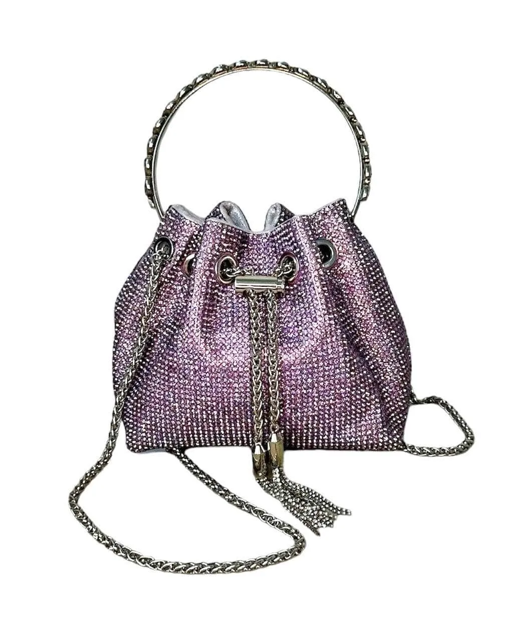 Rhinestone Bucket Handbag