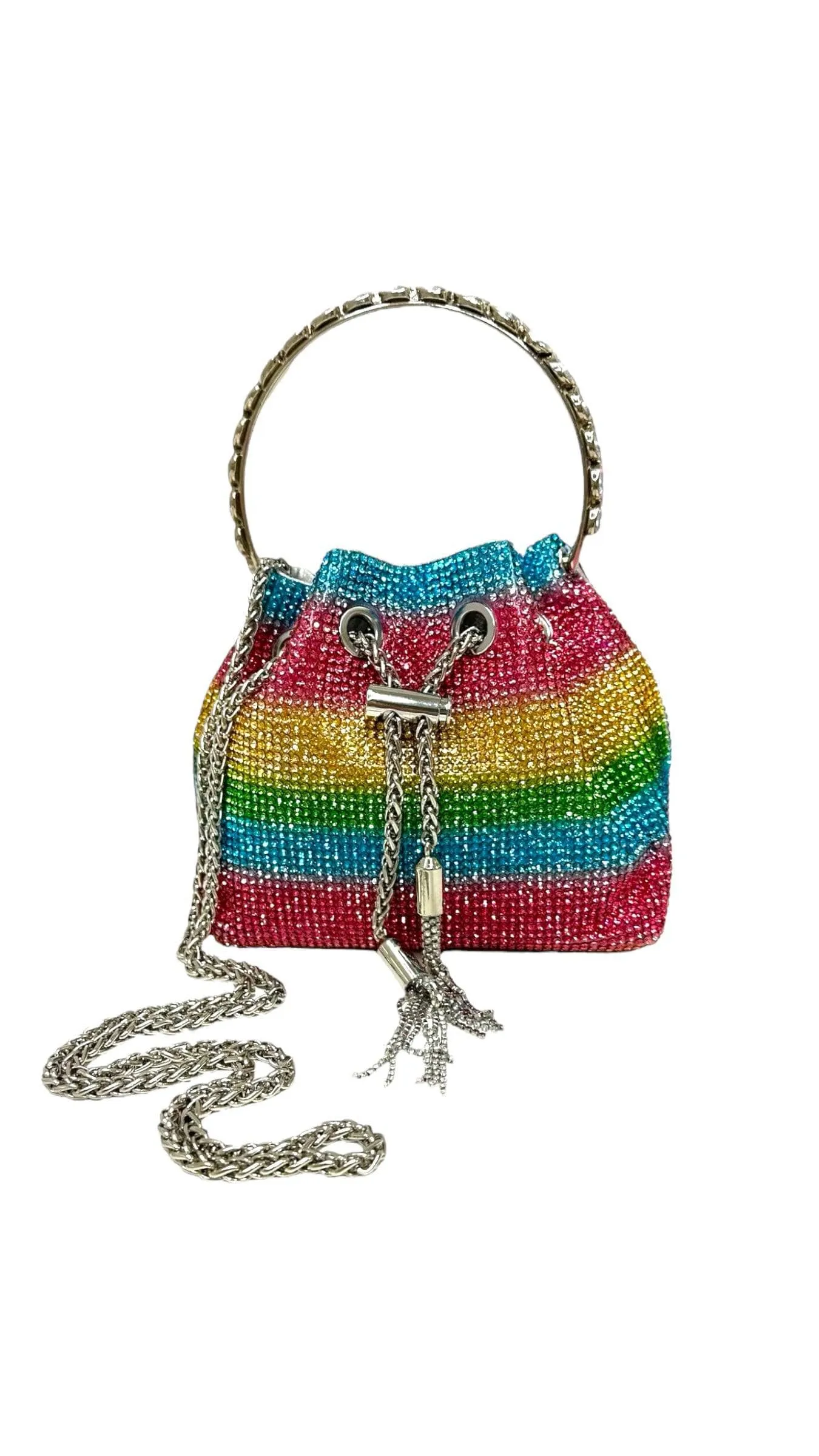 Rhinestone Bucket Handbag