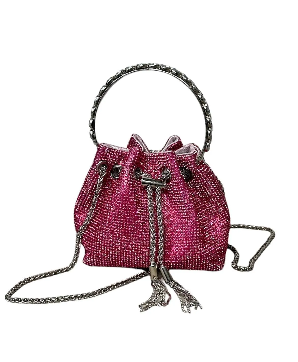 Rhinestone Bucket Handbag