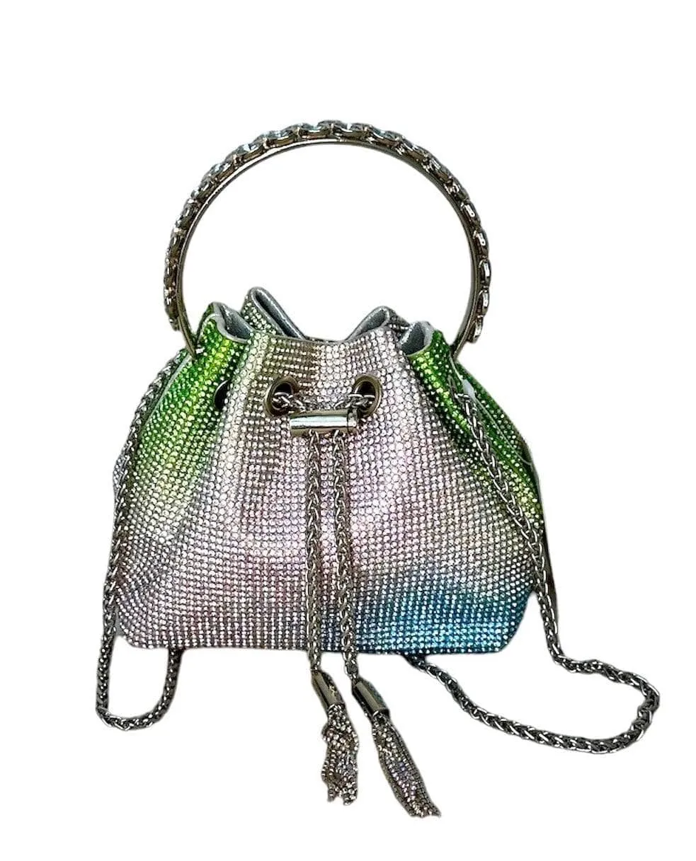 Rhinestone Bucket Handbag