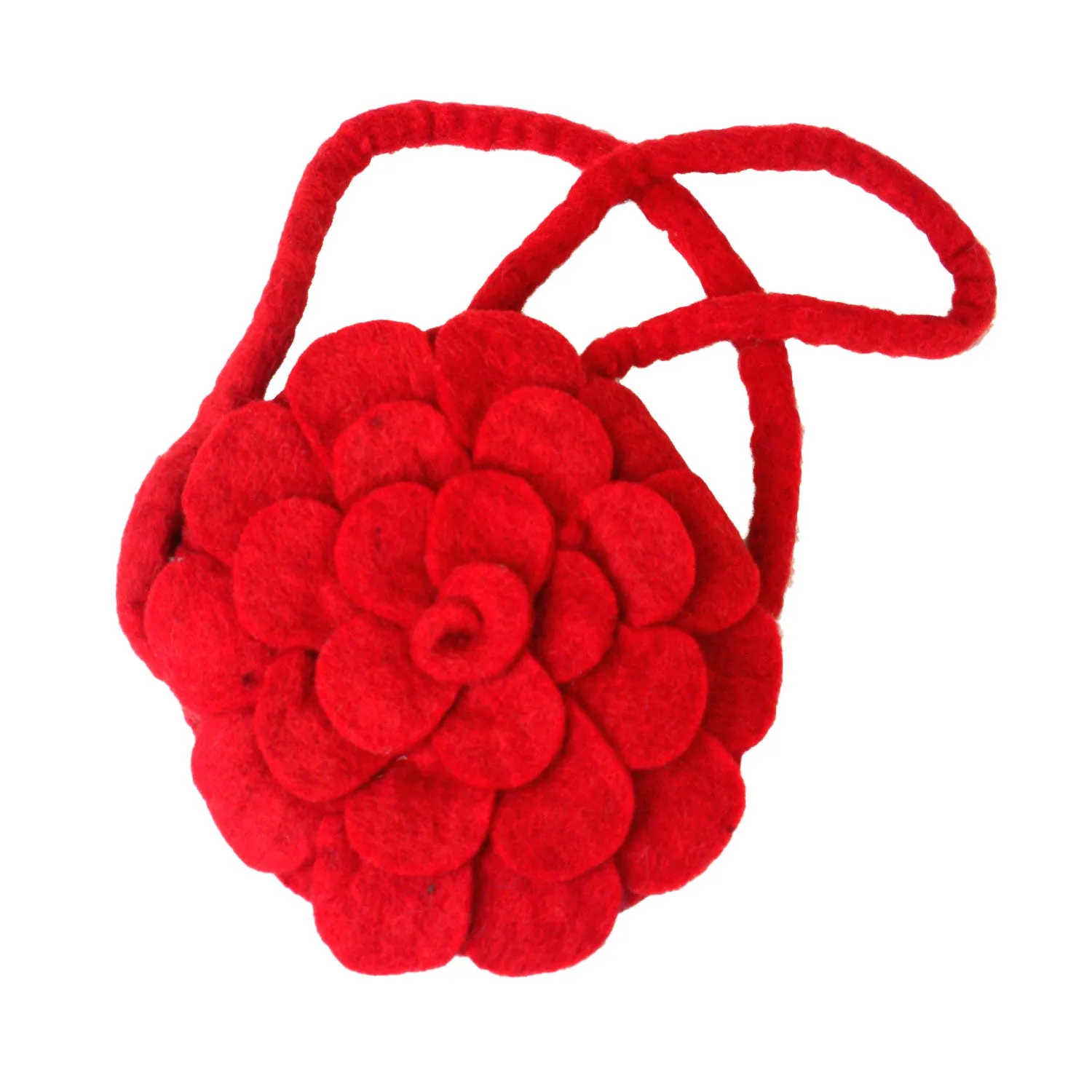 Rose Felt Purse Red Global Groove