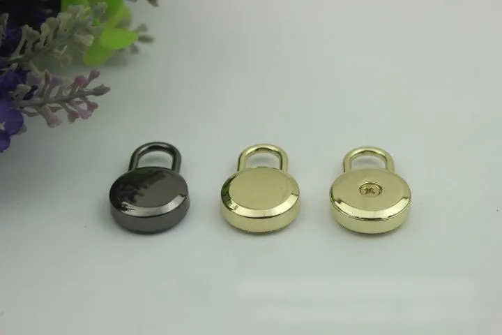 Round Keyless Switch Padlock 28mm Charm Organizer Luggage Hardware Gold Closure Small Bag Clutch Metal Accessories Wholesale