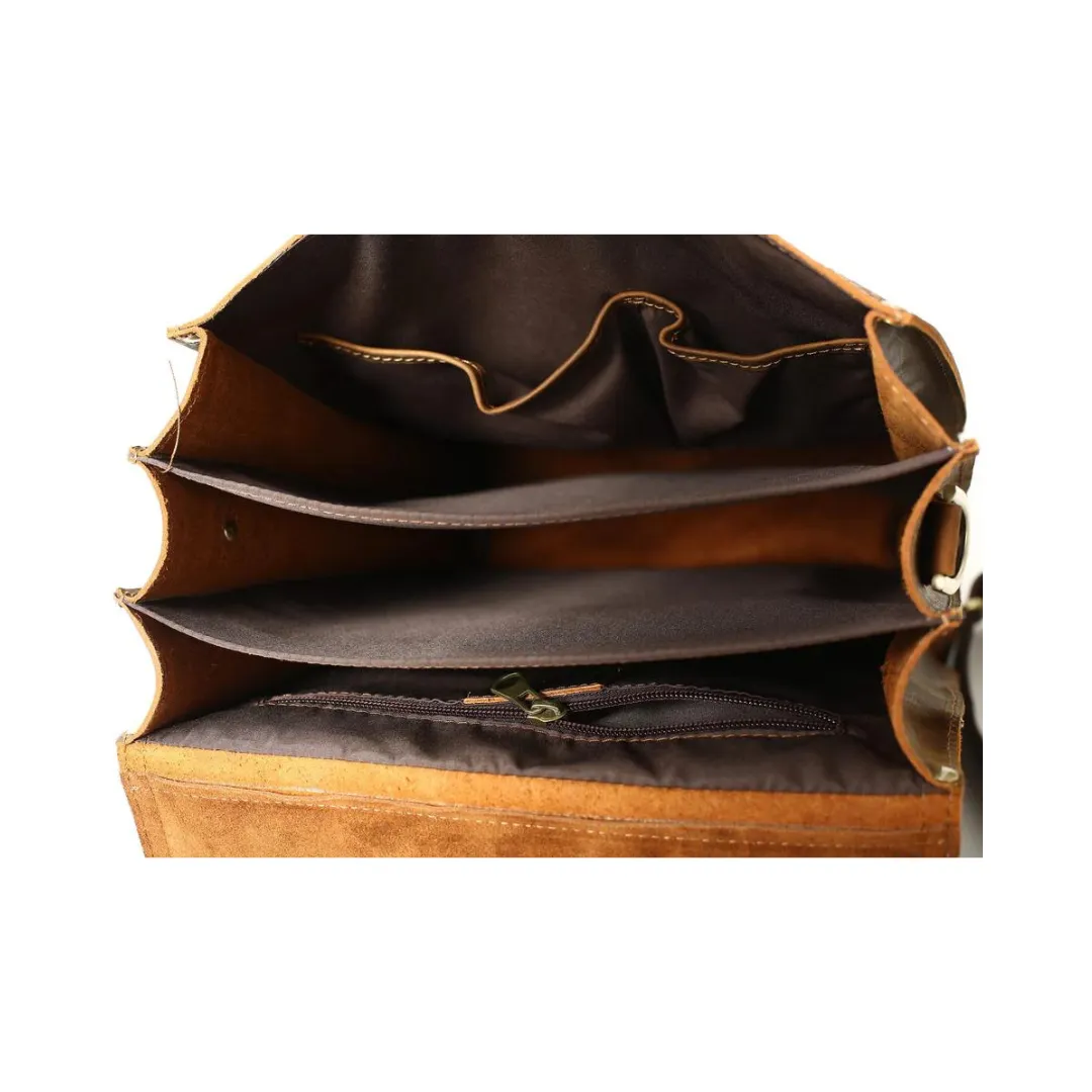 Rustic Leather Backpack and Messenger Bag
