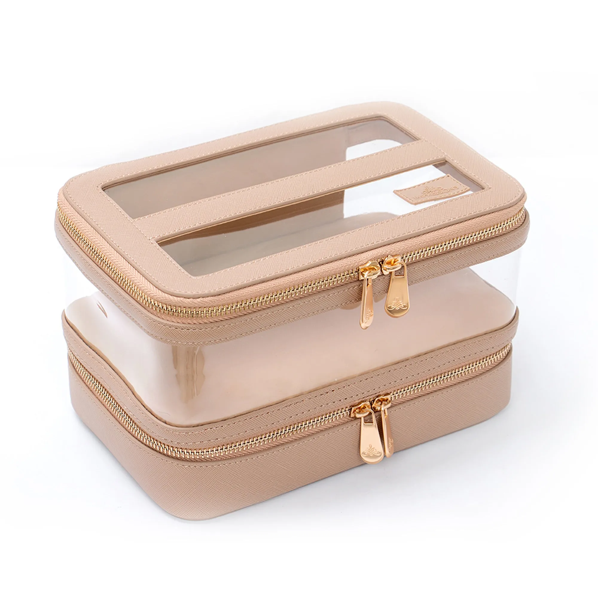 Santorini Train Case with Brush Holder