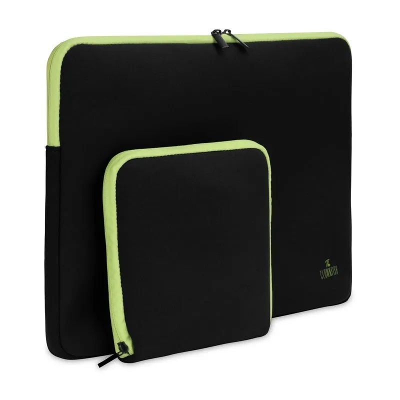 Single: Tablet Case Laptop Sleeve - Elegant, Water Resistant | Front Zip Pocket | 12 inch | Dark Brown