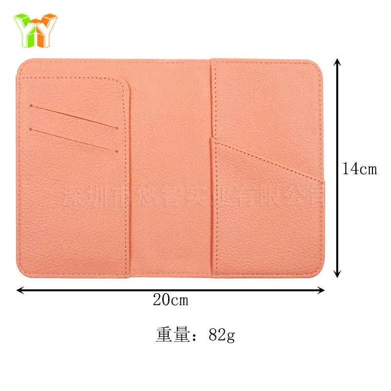 Soft wood grain PU passport holder