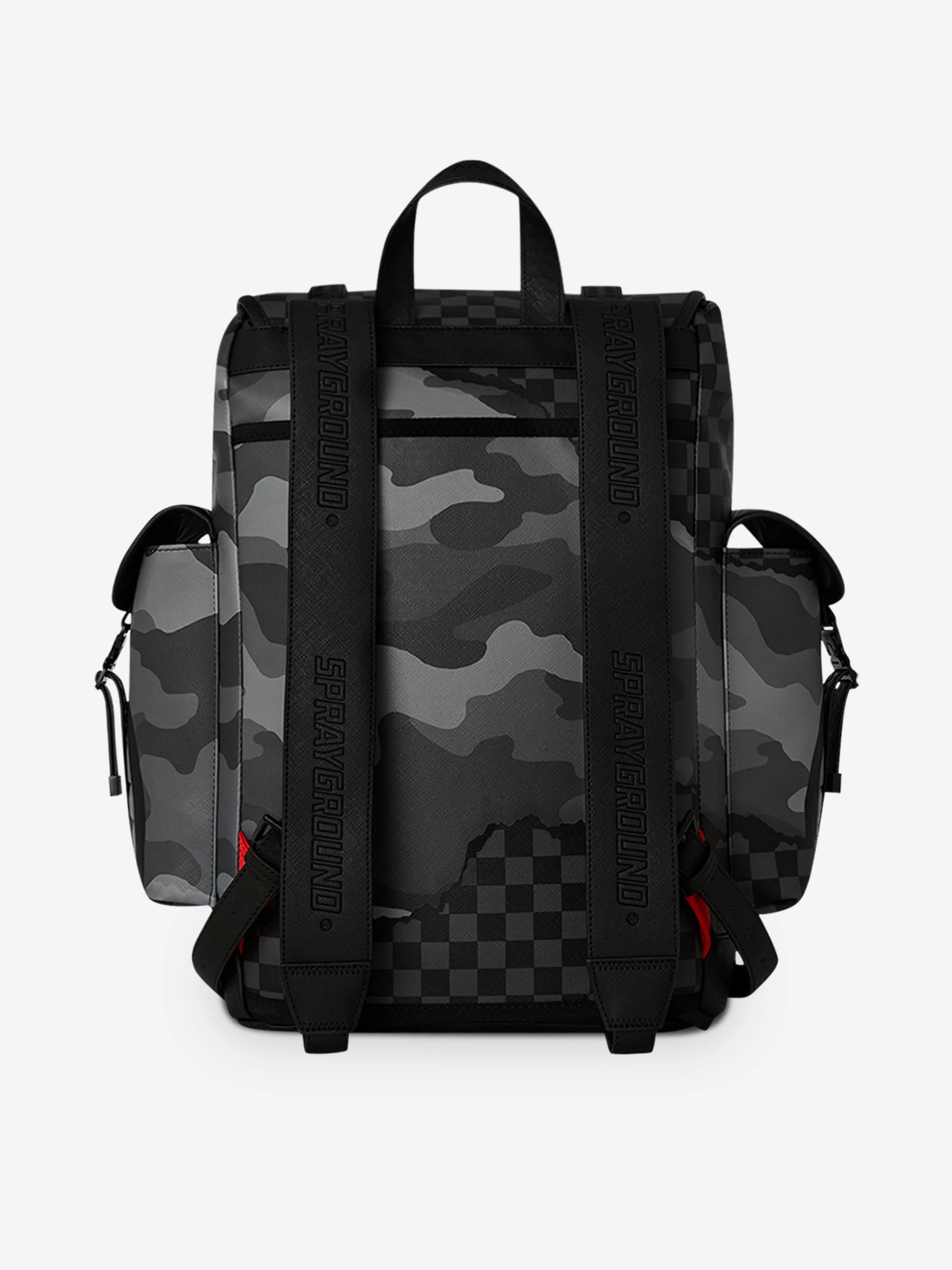 Sprayground Kids Split Up Camo Tear Monte Carlo Backpack in Black (46cm)