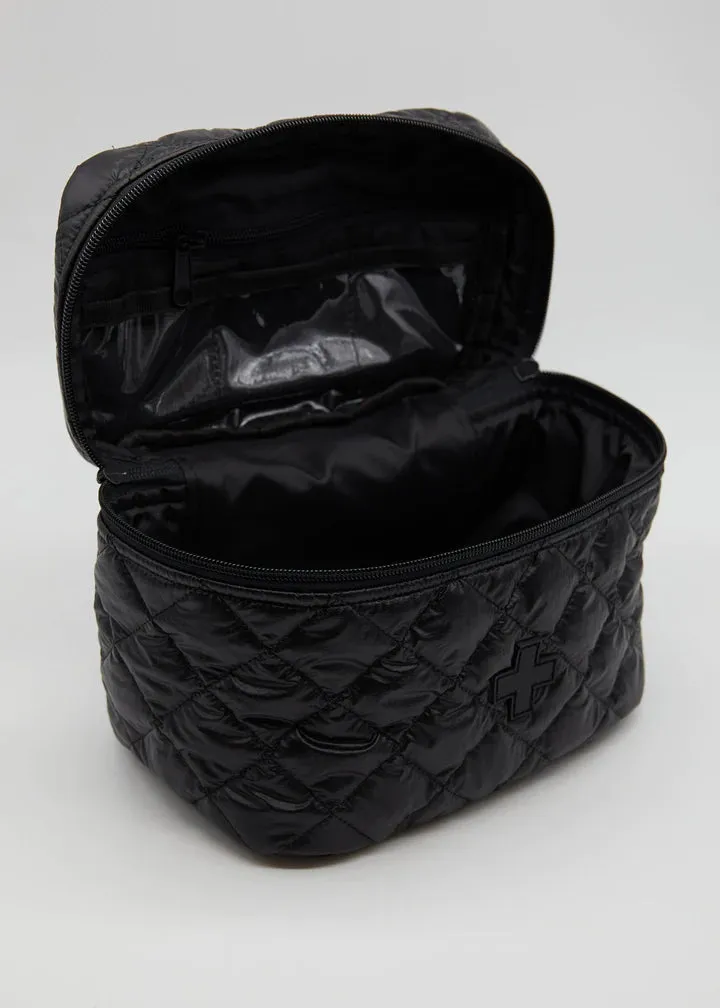 Stella   Gemma Make-Up Bag - Black Quilted