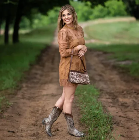 STS Ranchwear Great Plains Classic Cowhide Hair-On Leopard Print Bailey Bag STS31626