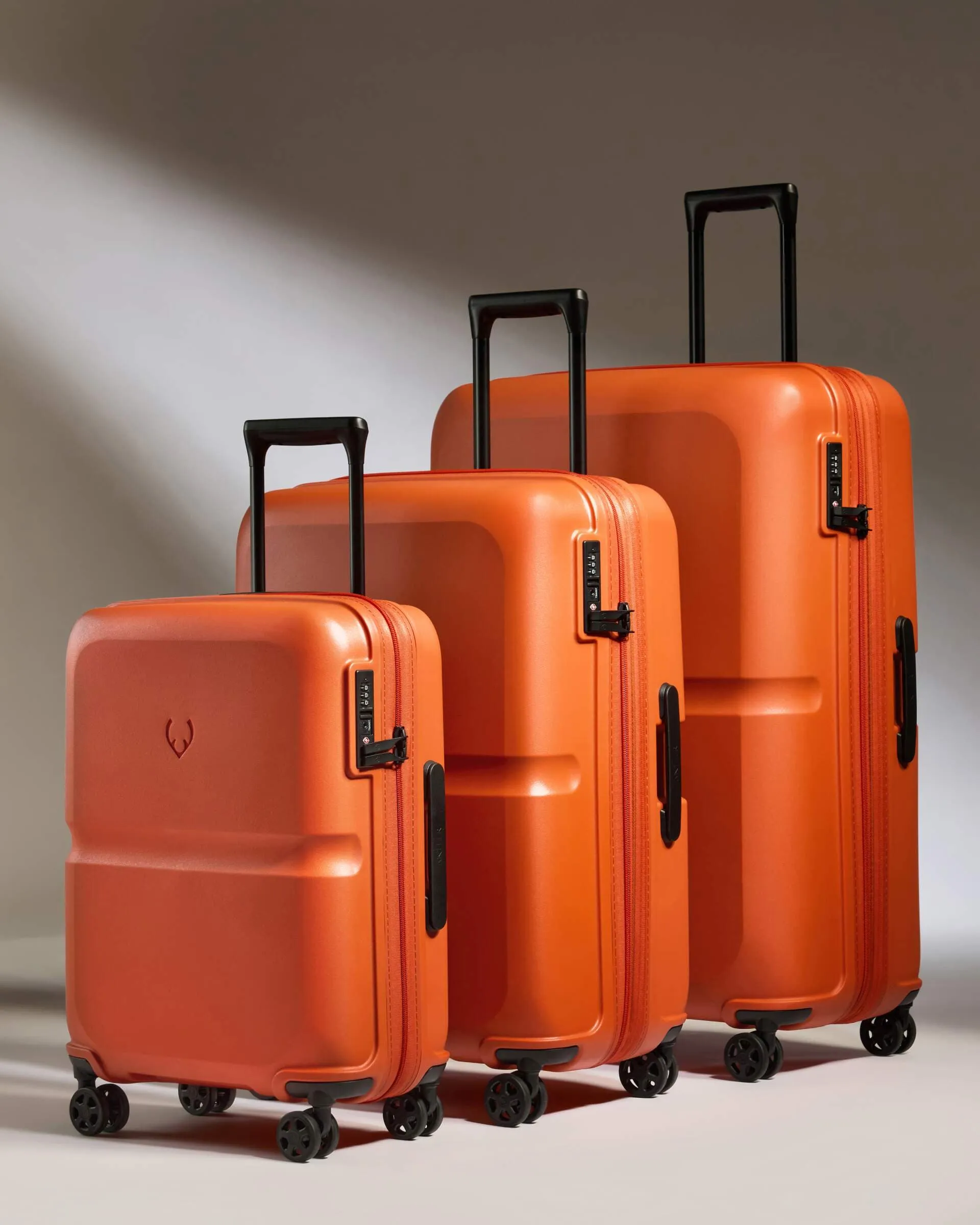 Suitcase Set in Ember Orange - Single Stripe