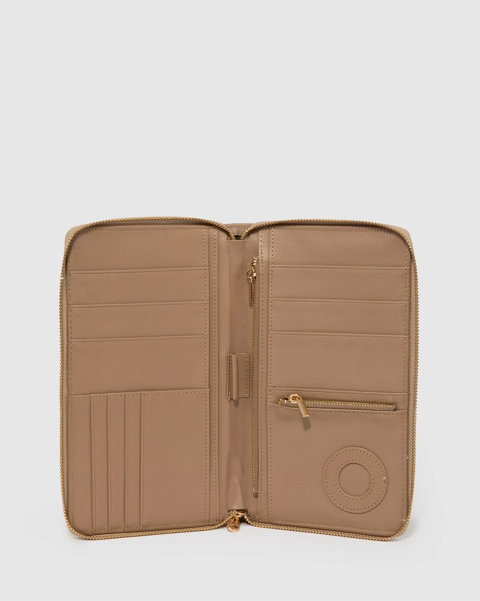 Taupe Kenzie Multi Passport Travel Wallet