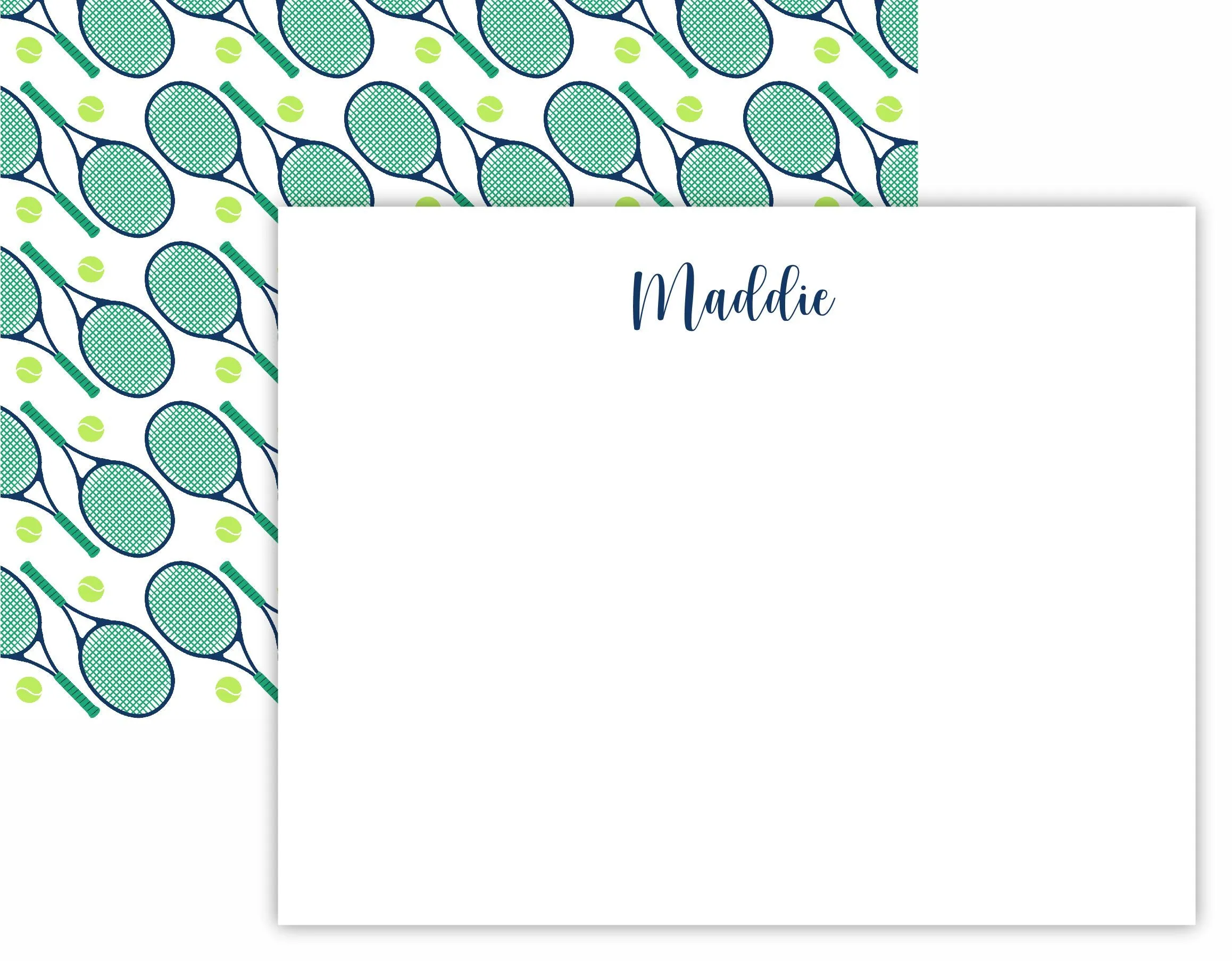 Tennis Flat Notecard Set