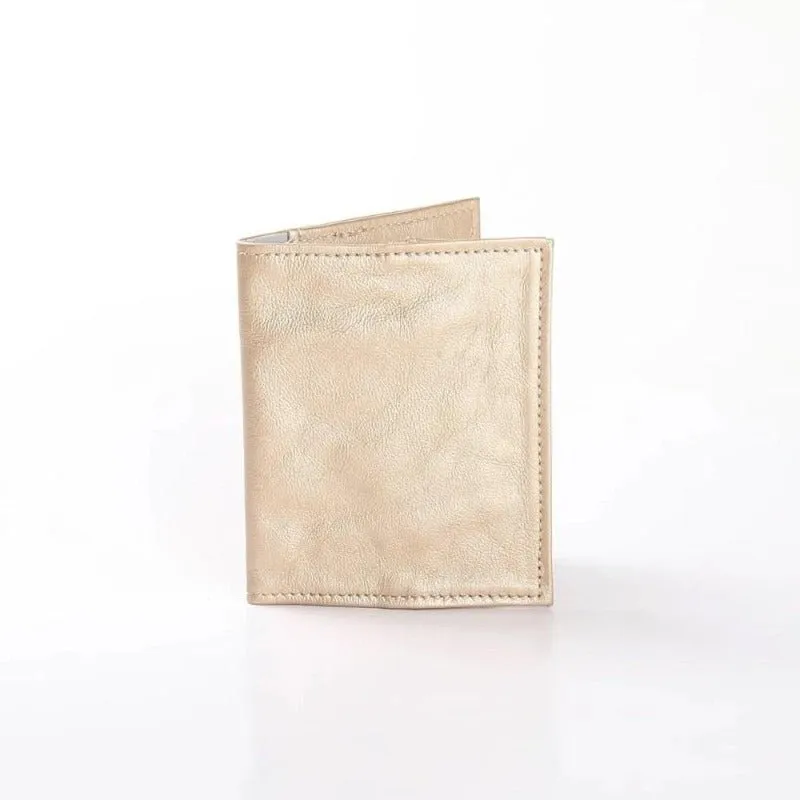 Thandana Metallic Leather Passport Holder