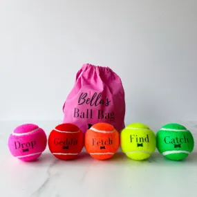 The Ball Bag® | Dog Tennis Ball Set with Personalised Bag