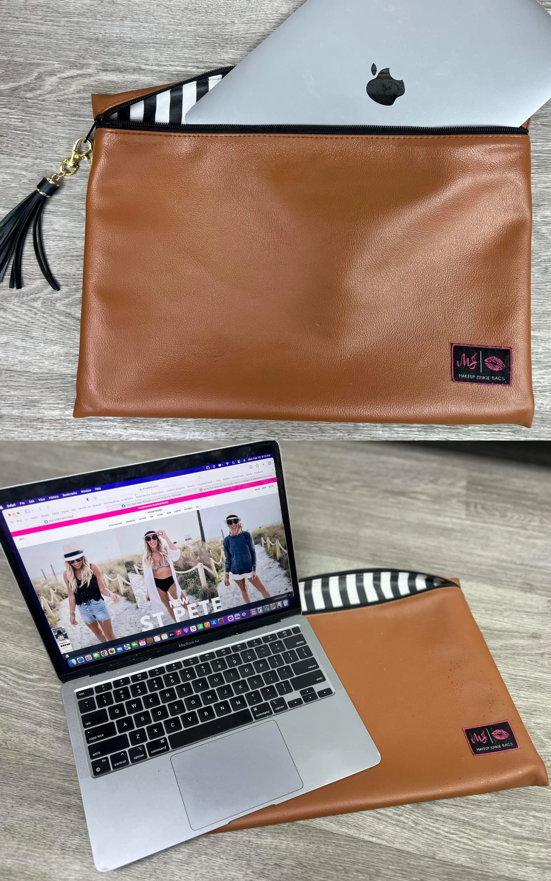 The Sara Collab Jumbo Top Zipper for Laptop |  MAKEUP JUNKIE