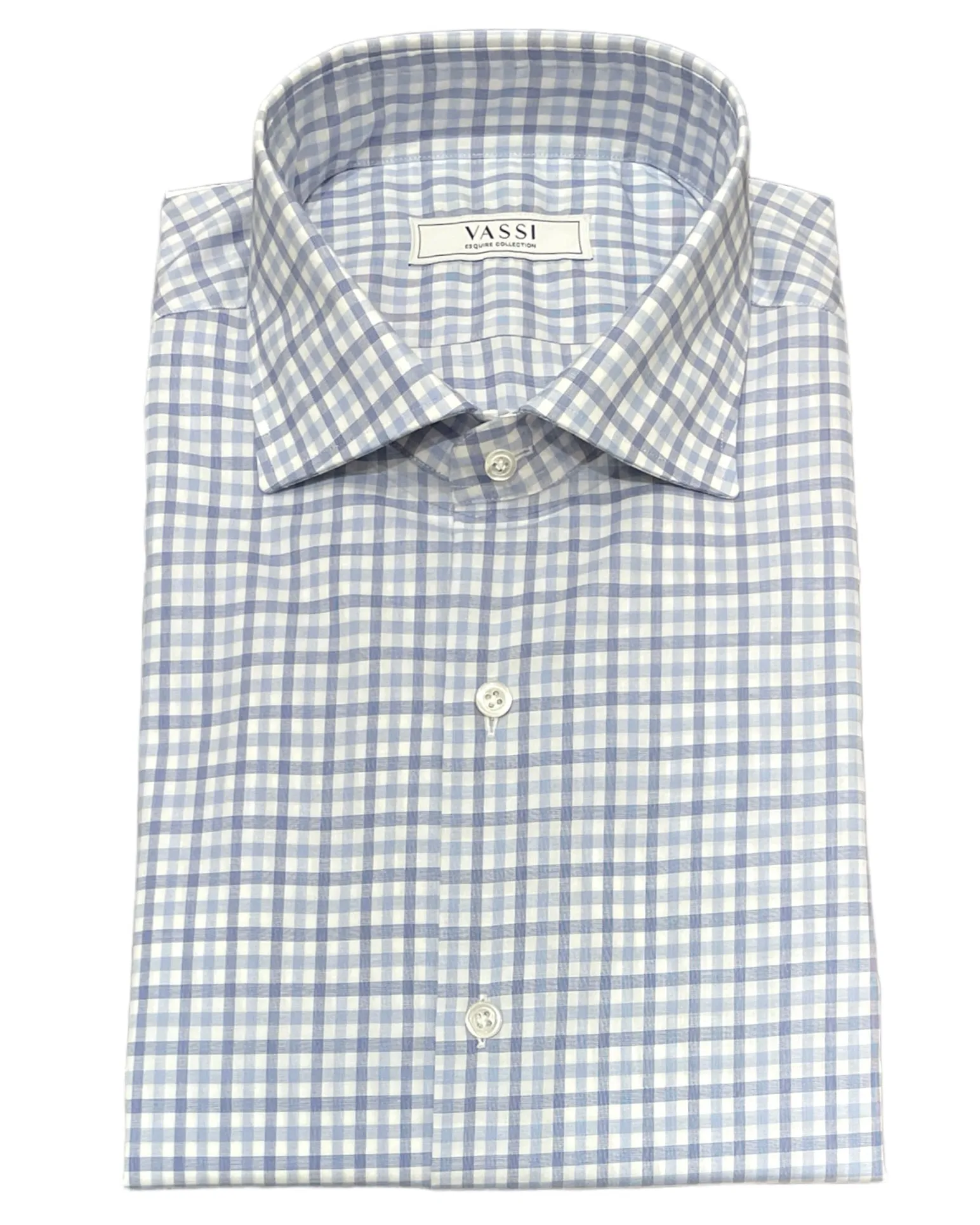 Thomas Mason Journey Check Pattern Shirt - Blue