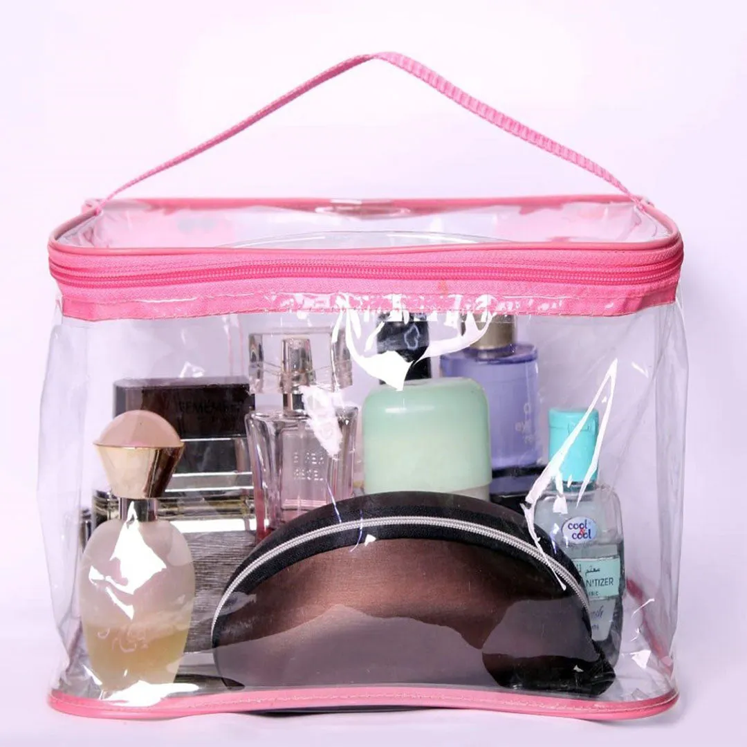 Travel Clear Cosmetics, jewelry or makeup organizing Bag - Pink