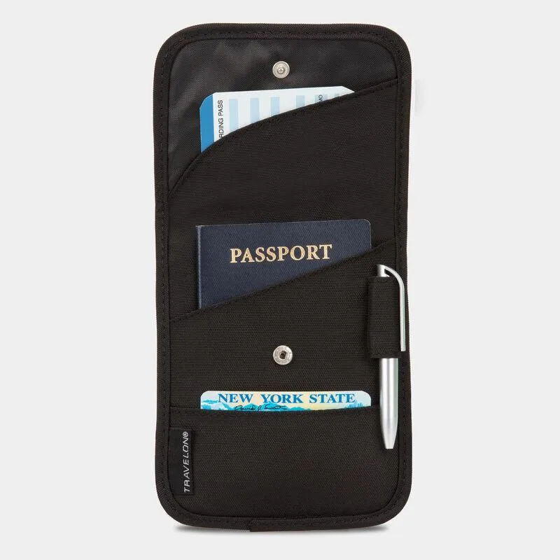 Travelon ID and Boarding Pass Holder w/Snap Closure