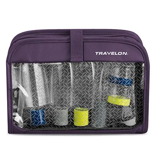 Travelon Wet/Dry 1QT Bag w/Bottles Purple