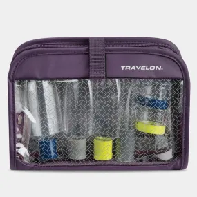 Travelon Wet/Dry 1QT Bag w/Bottles Purple