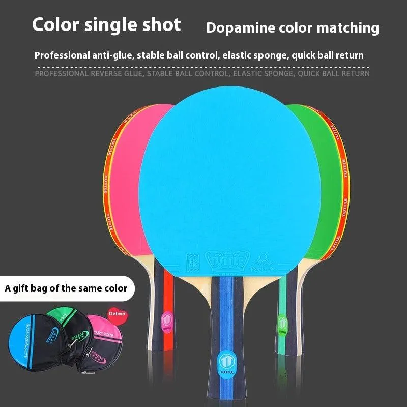 Tuttle 7-Ply All Wood Table Tennis Bat - Pink, Blue or Green