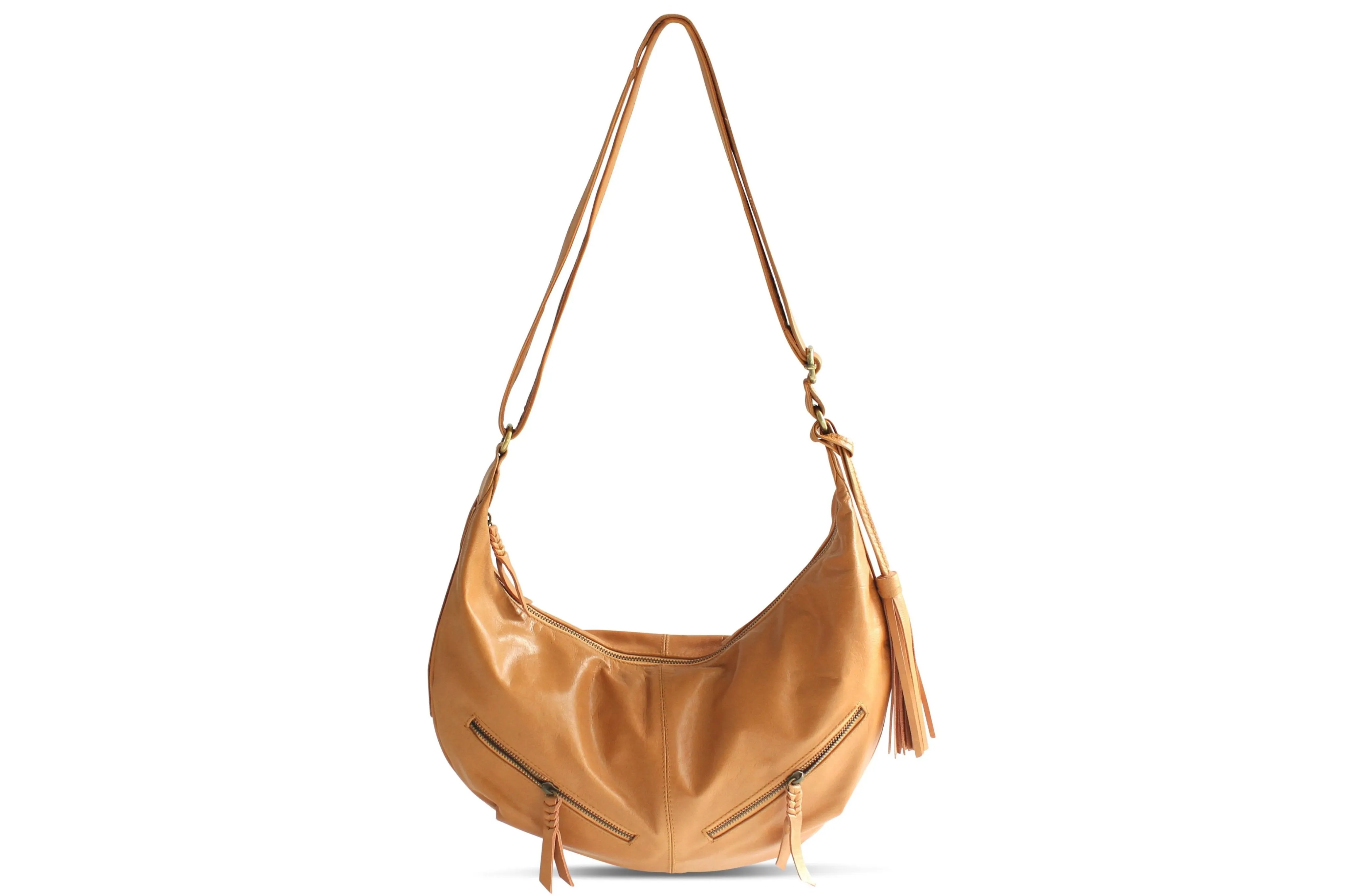 VANESSA LEATHER HANDBAG IN TAN