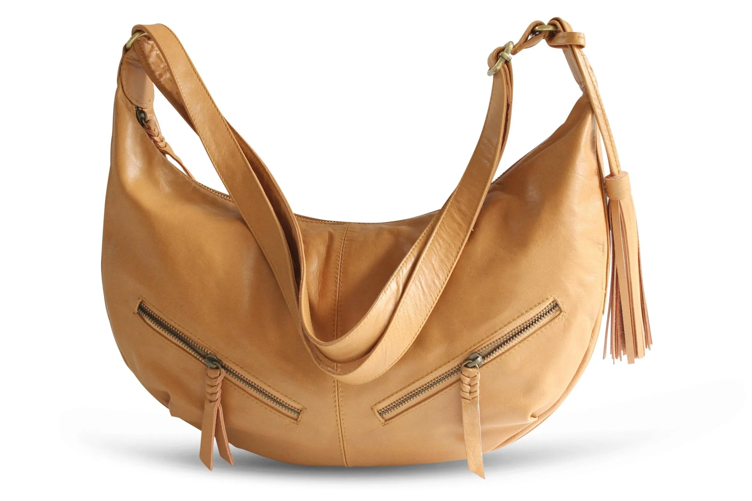 VANESSA LEATHER HANDBAG IN TAN