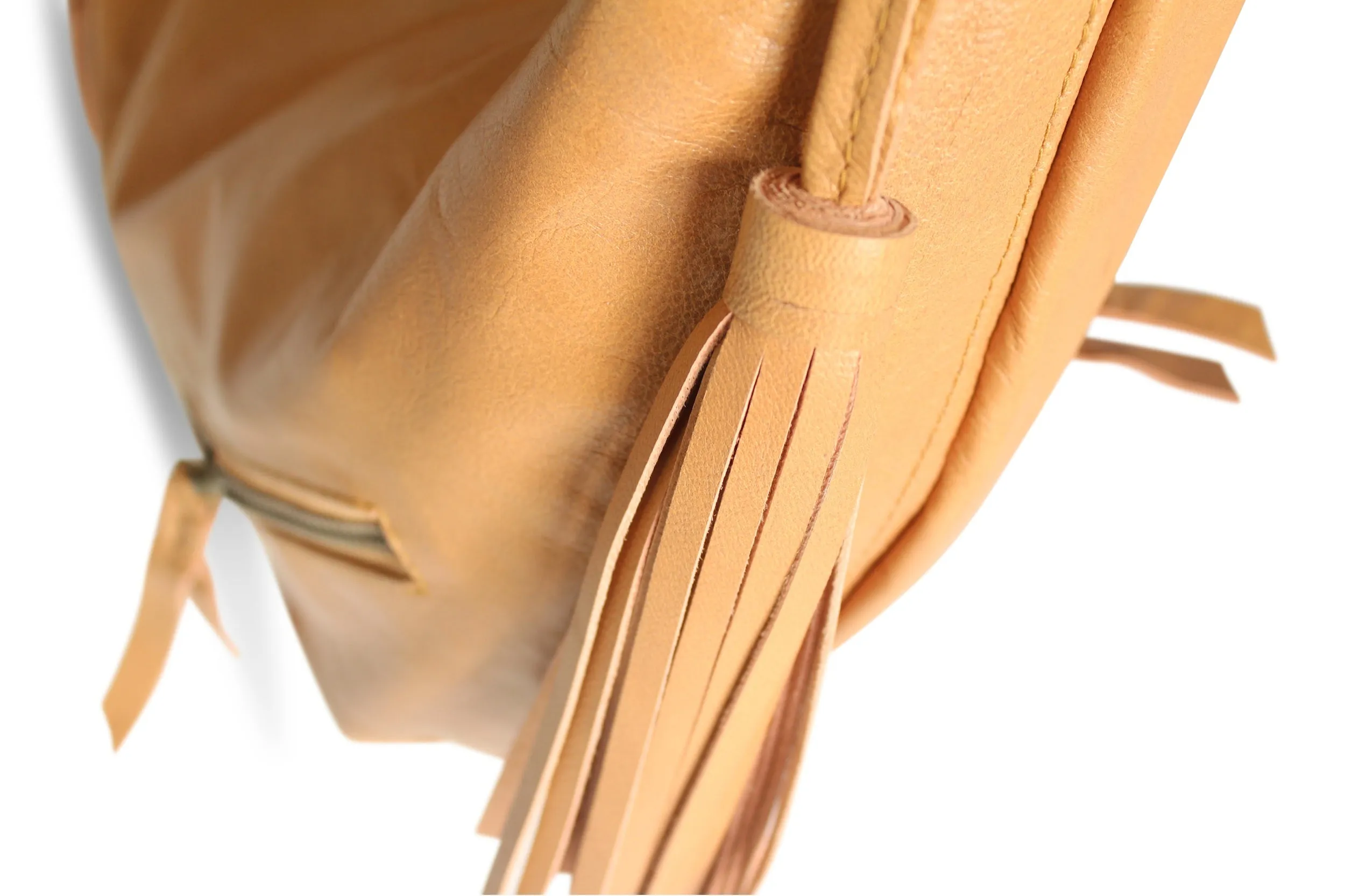 VANESSA LEATHER HANDBAG IN TAN