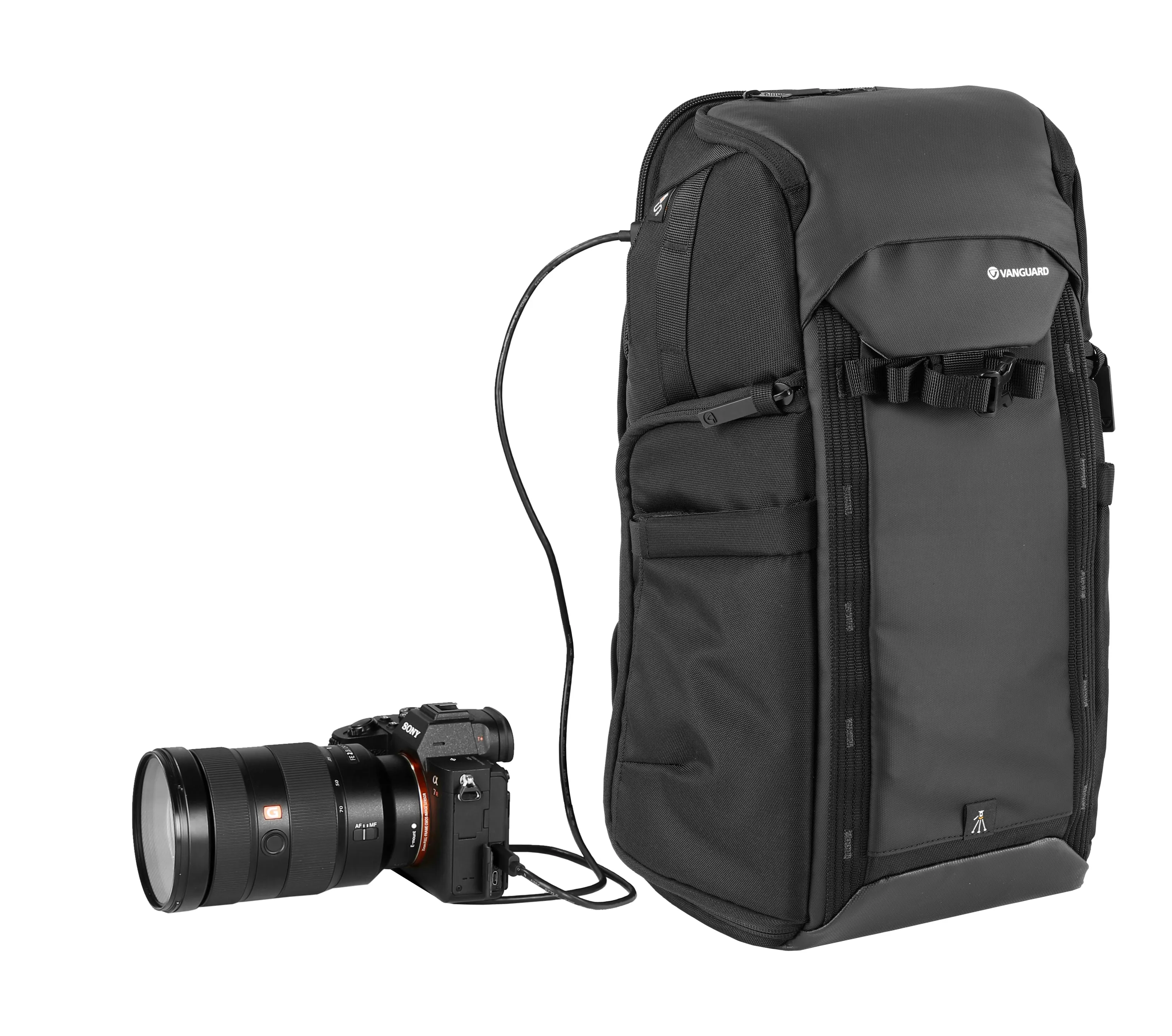 VEO Adaptor S46 Gray Camera Backpack w/ USB Port - Side Access