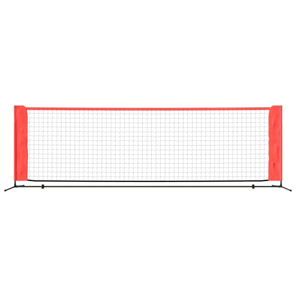 vidaXL Tennis Net Black and Red 300x100x87 cm Polyester