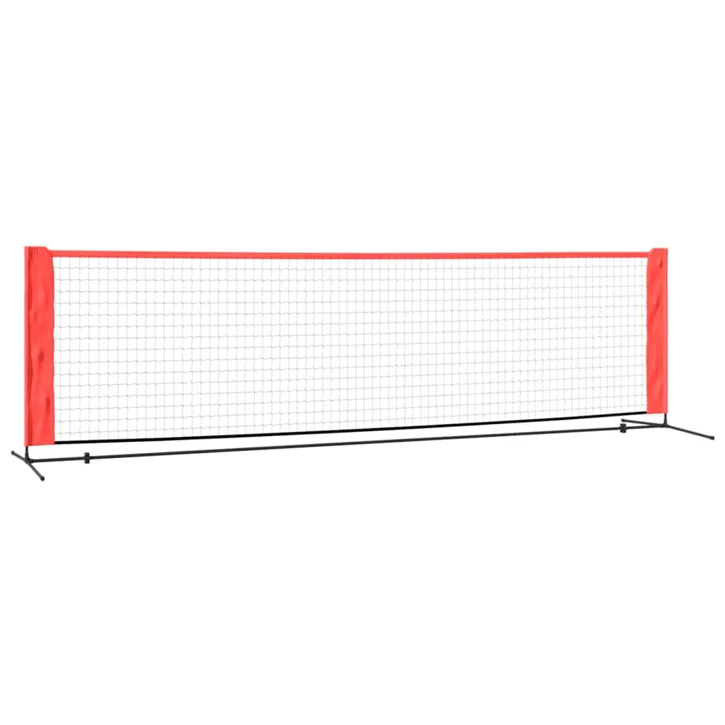 vidaXL Tennis Net Black and Red 300x100x87 cm Polyester