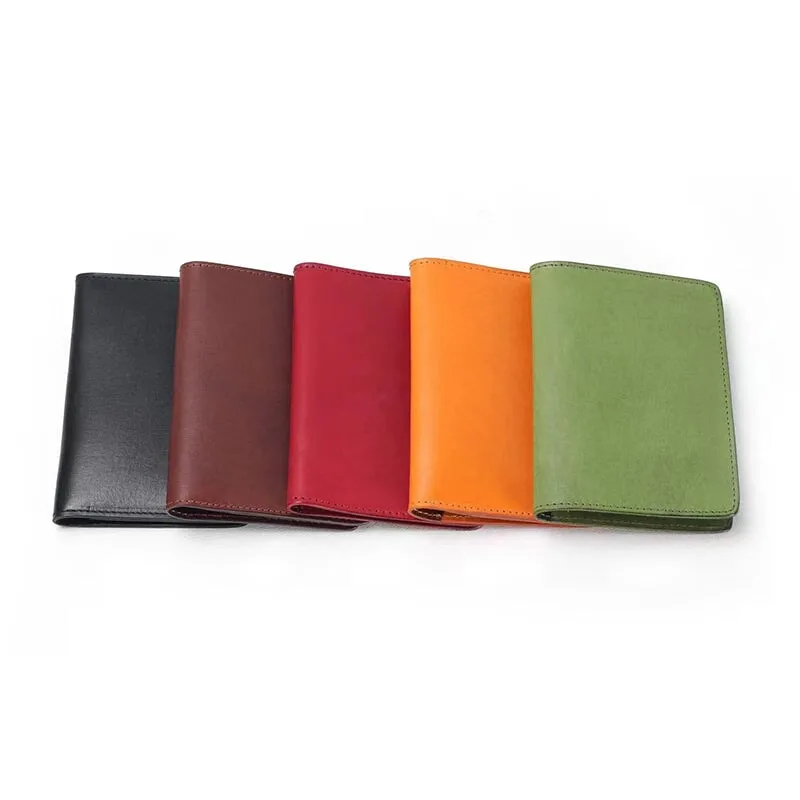 Vintage Design Vegetable Tanned Leather Passport Holder