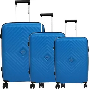 VIP Quad 8 Wheels 30x51x76cm Hard Casing Cabin Suitcase Large Ice Blue