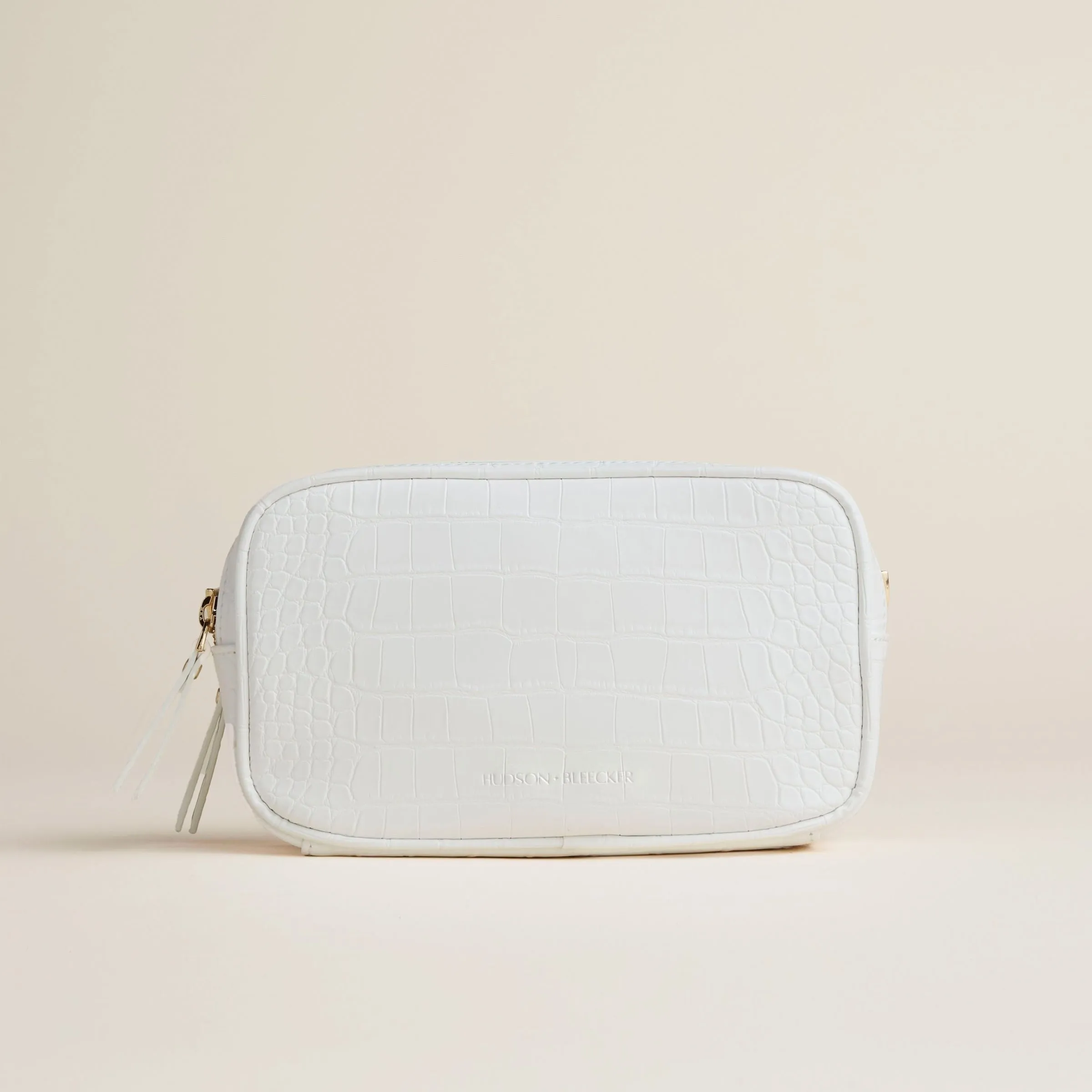 White Crocodile Latitude Beauty Bag