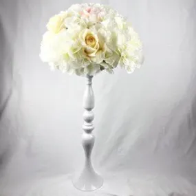 White TALL CANDELABRA 20" CANDLE STICK CANDLEHOLDER CANDLESTICK metal stand-WHT1